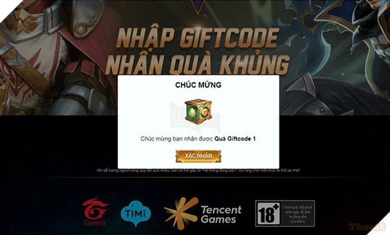 Mã code liên quân mới nhất 2022