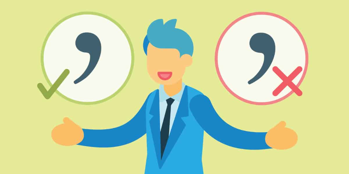 đặt dấu phẩy nhằm tạo cảm giác logic, dễ đọc