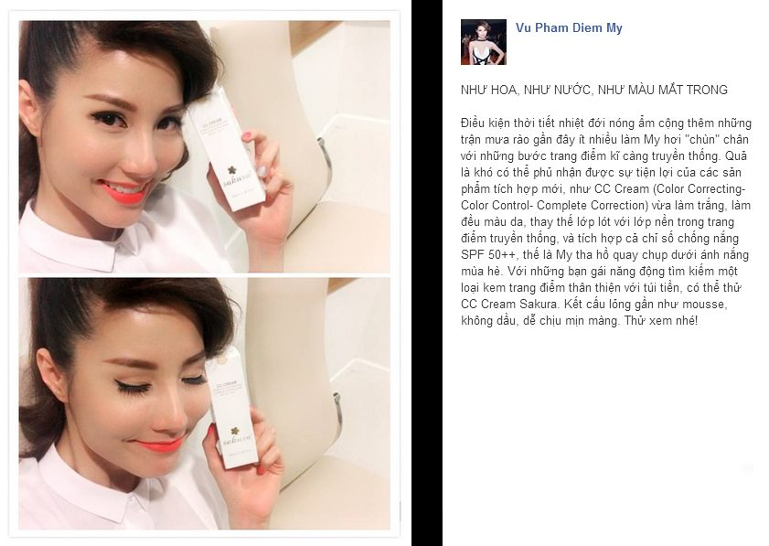 content mỹ phẩm dạng review