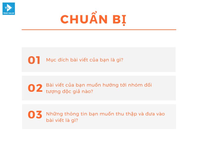 chuẩn bị viết bài SEO